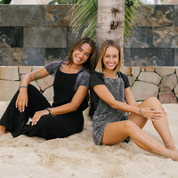 Lotus and Luna Vintage Black Boardwalk Romper