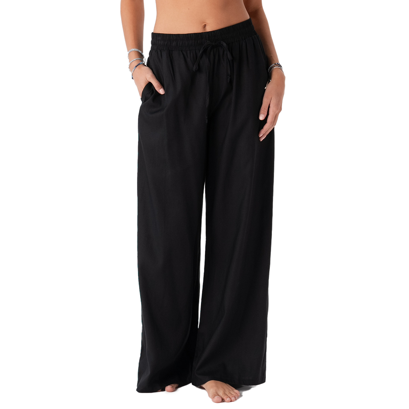 Lotus and Luna Black Wide Leg Drawstring Pants