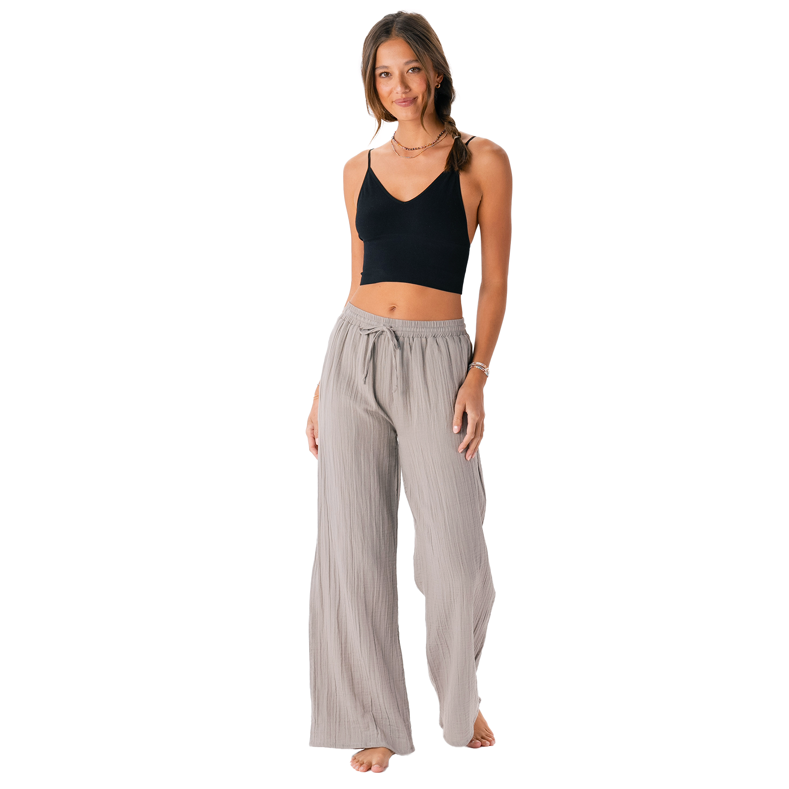 Lotus and Luna Stone Cotton Cabana Pants