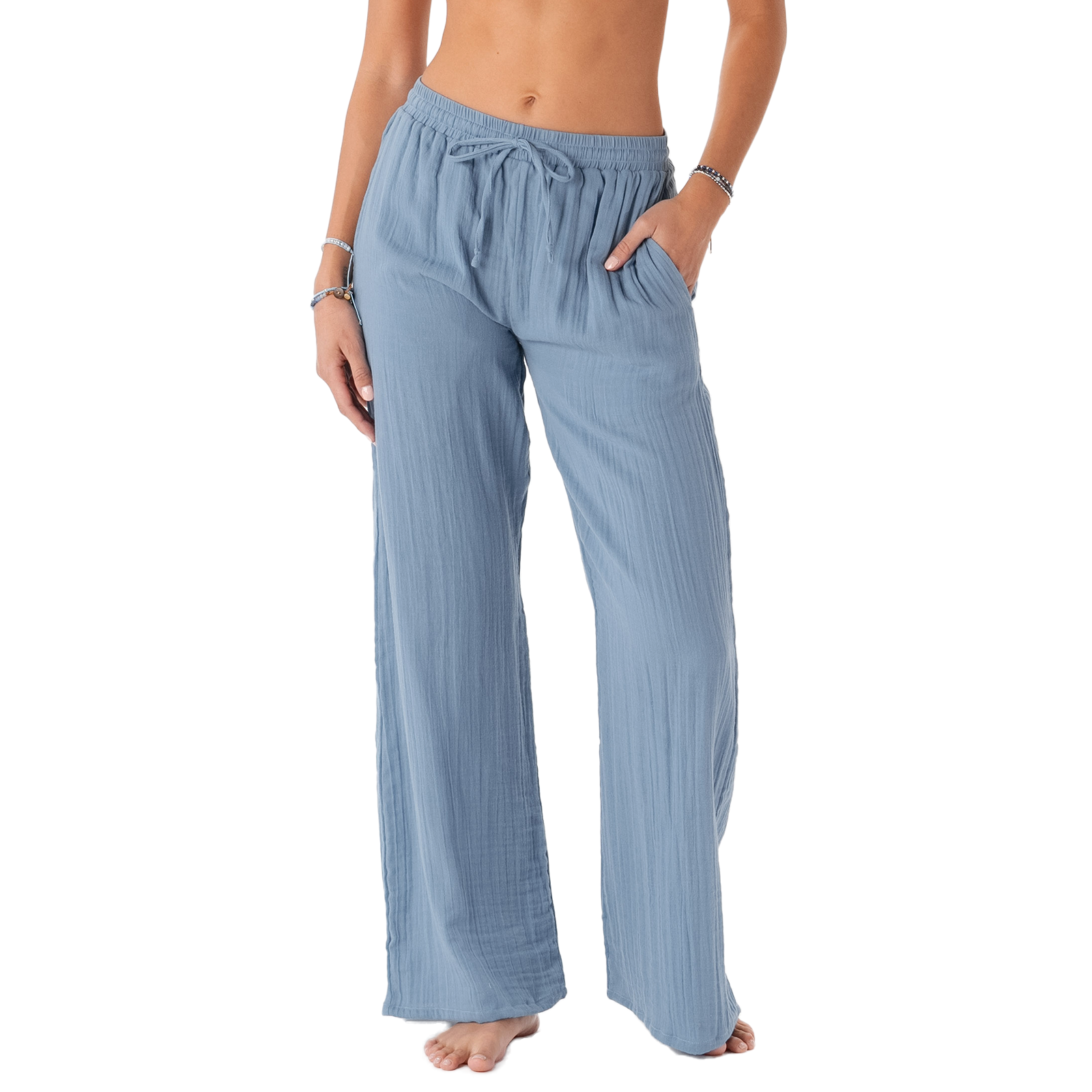 Lotus and Luna Elemental Blue Cotton Cabana Pants