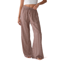 Lotus and Luna Yao Print Wide Leg Drawstring Pants