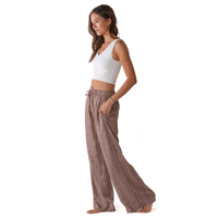 Lotus and Luna Yao Print Wide Leg Drawstring Pants