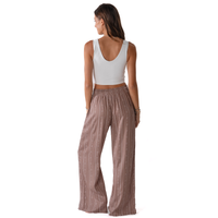 Lotus and Luna Yao Print Wide Leg Drawstring Pants