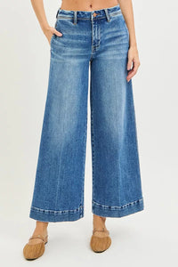 Risen Mid Rise Slouchy Wide Leg Jeans