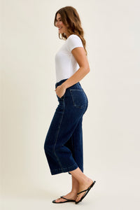 Judy Blue High Rise Cropped Wide Leg Trouser Jeans