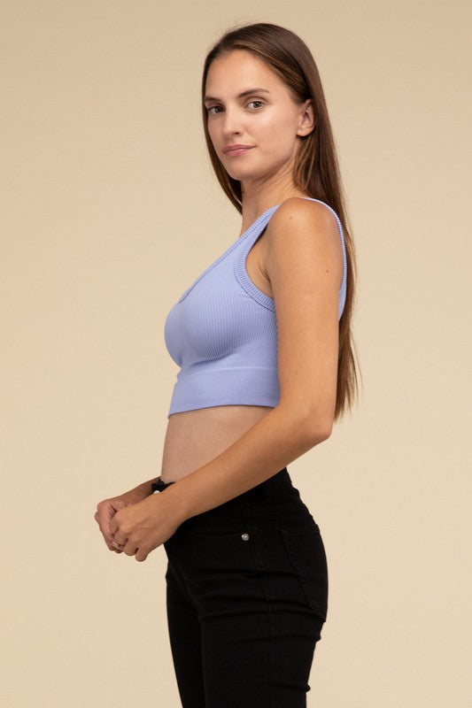 Scoop Ribbed Seamless Crop Top