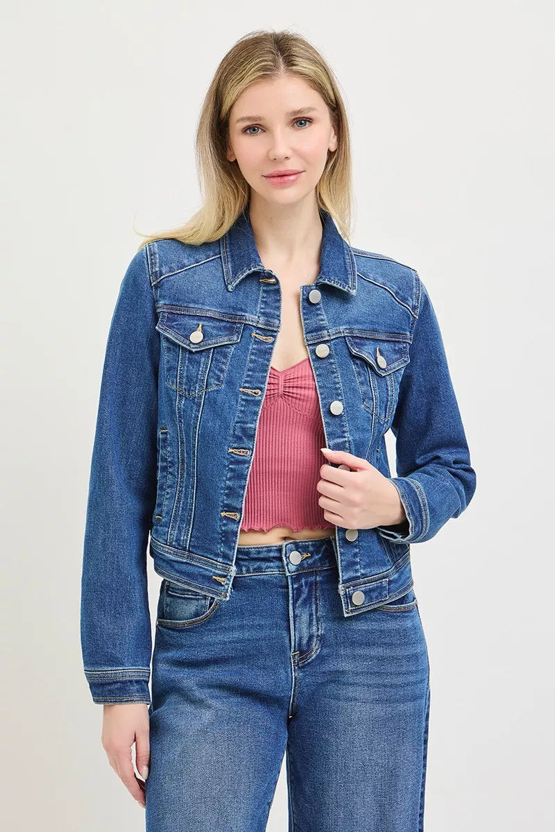 Risen Basic Fitted Denim Jacket
