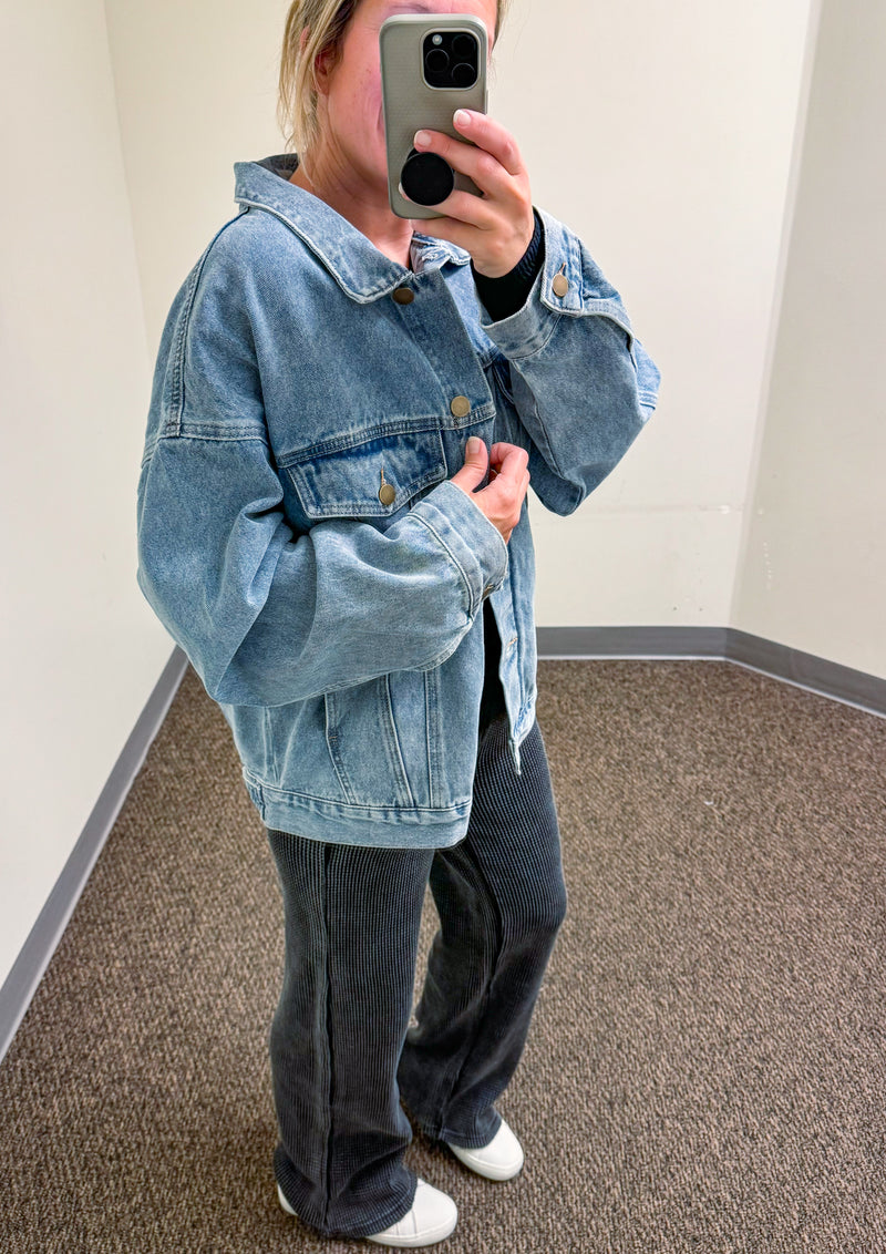 Boxy Cut Oversized Denim Jacket