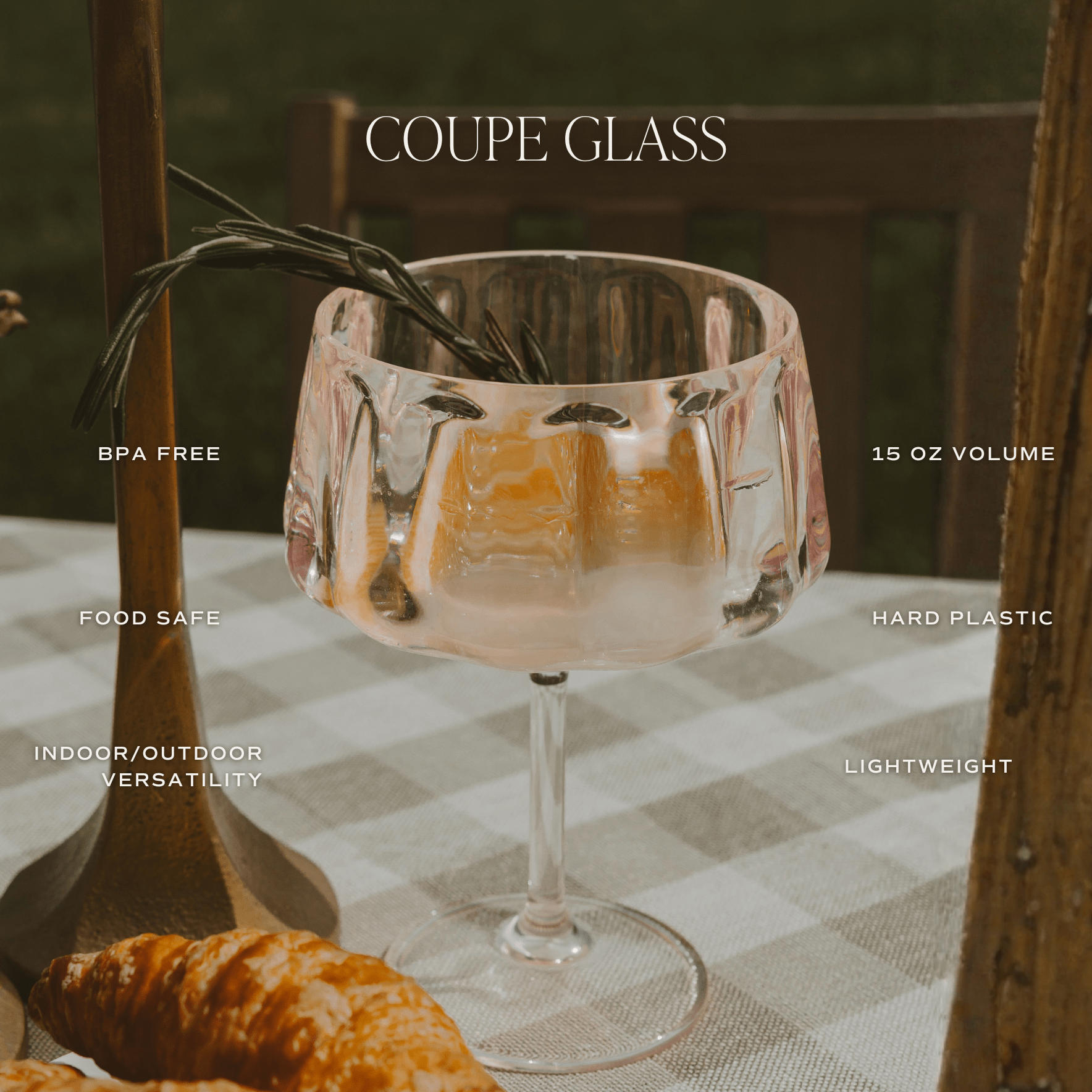 Sweet Water Decor Outdoor Plastic Coupe Drinkware