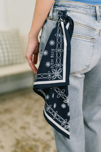 Judy Blue Mid Rise Boyfriend Jeans with Bandana Loop 82723