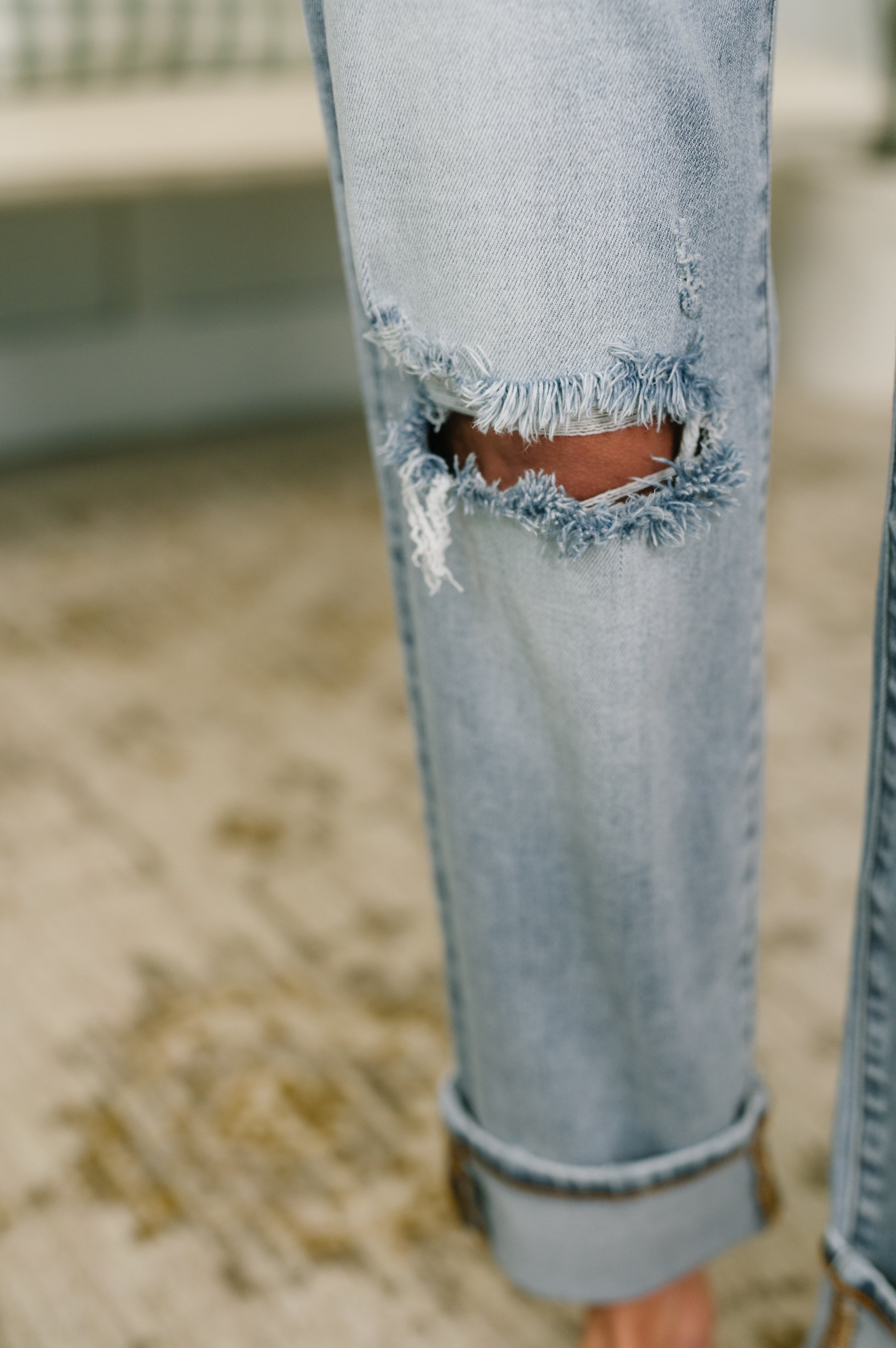 Judy Blue Mid Rise Boyfriend Jeans with Bandana Loop 82723
