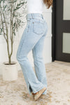 Judy Blue High Rise Vintage Wash Side Slit Bootcut Jeans