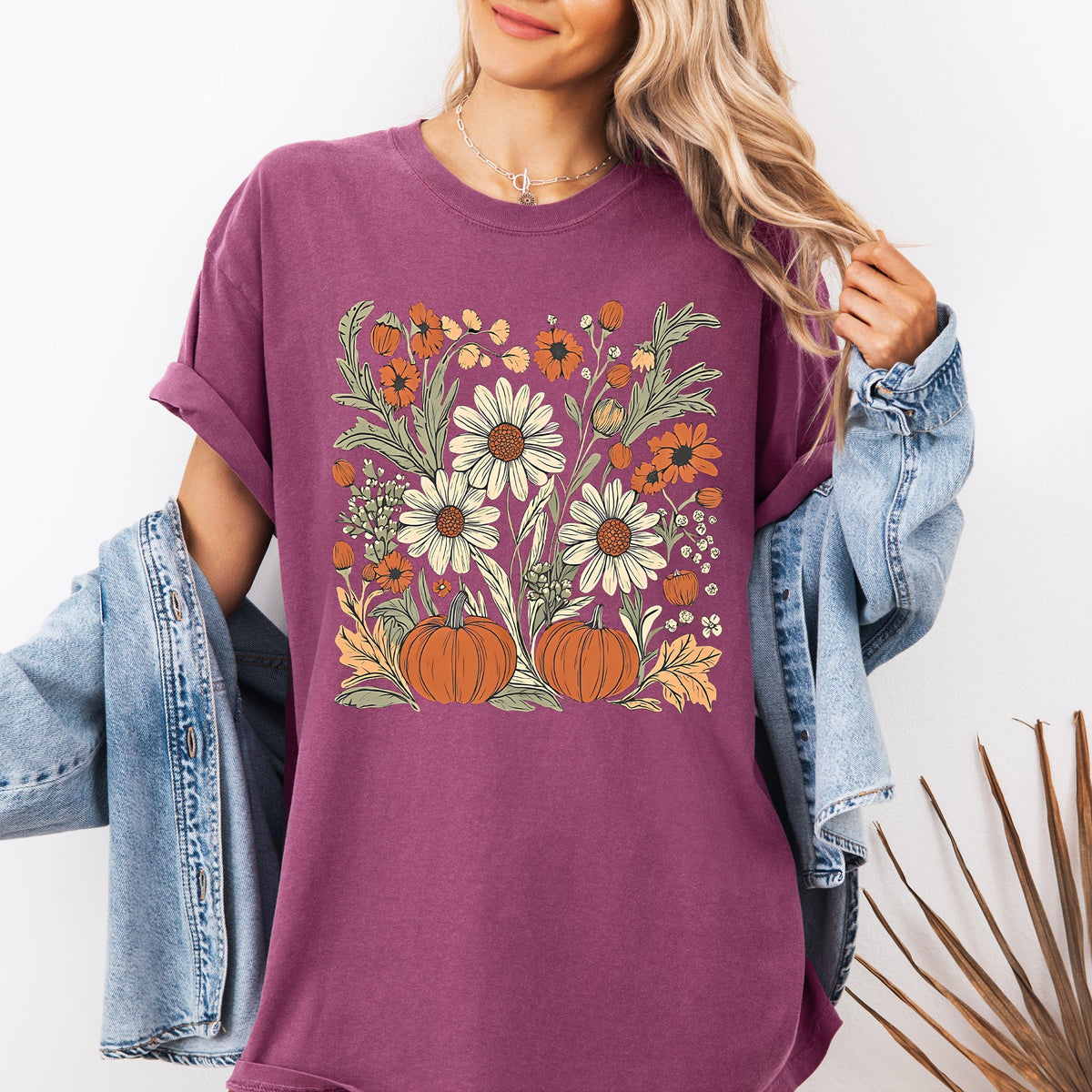 Autumn Botanical Harvest Comfort Colors Graphic Tee