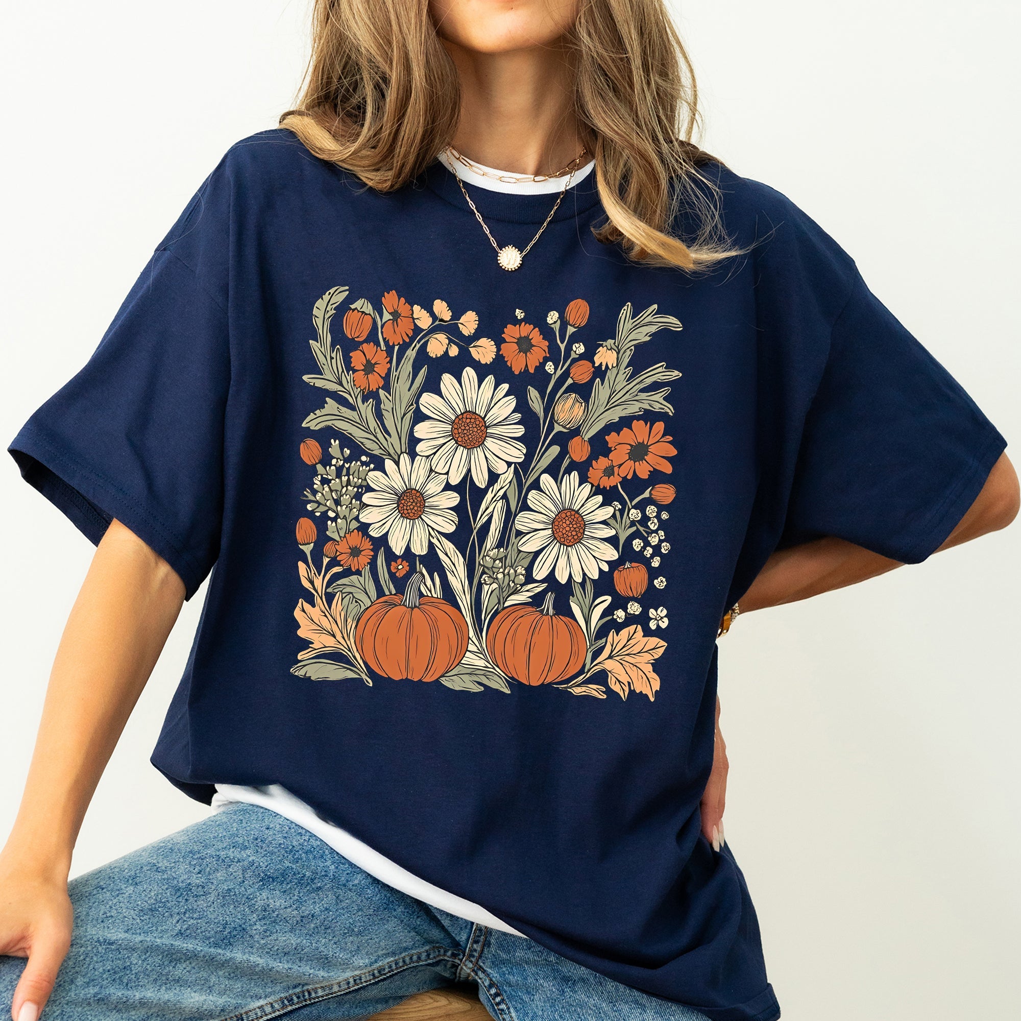 Autumn Botanical Harvest Comfort Colors Graphic Tee