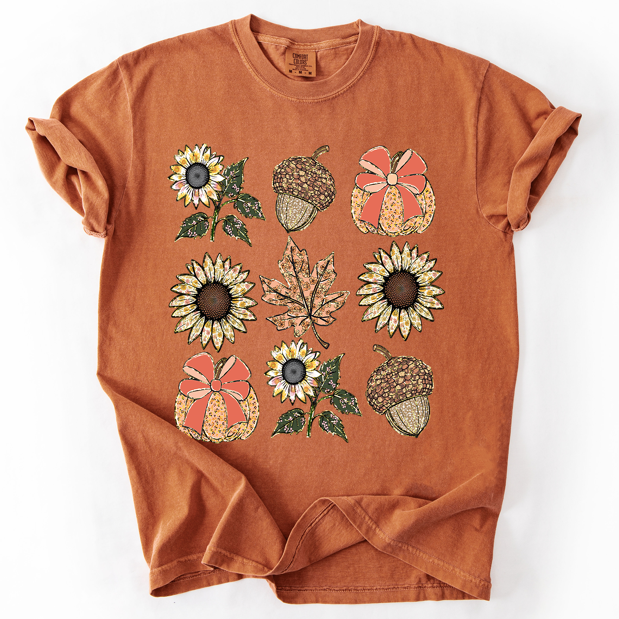 Autumn Sunflowers Comfort Colors Graphic T-Shirt Yam