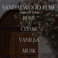 Sweet Water Decor Sandalwood Rose Tinted Glass Jar Reed Diffuser