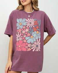Abstract Blossoms Comfort Colors Graphic T-Shirt
