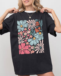 Abstract Blossoms Comfort Colors Graphic T-Shirt