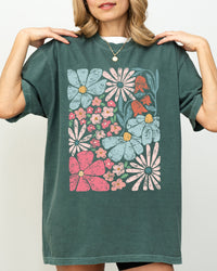 Abstract Blossoms Comfort Colors Graphic T-Shirt