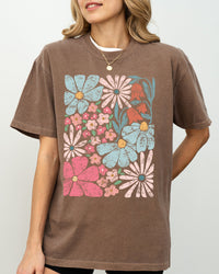 Abstract Blossoms Comfort Colors Graphic T-Shirt