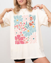 Abstract Blossoms Comfort Colors Graphic T-Shirt
