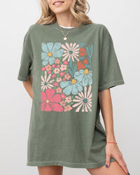 Abstract Blossoms Comfort Colors Graphic T-Shirt