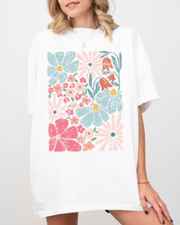 Abstract Blossoms Comfort Colors Graphic T-Shirt