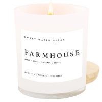 Sweet Water Decor Farmhouse Soy Candle - White Jar - 11 oz