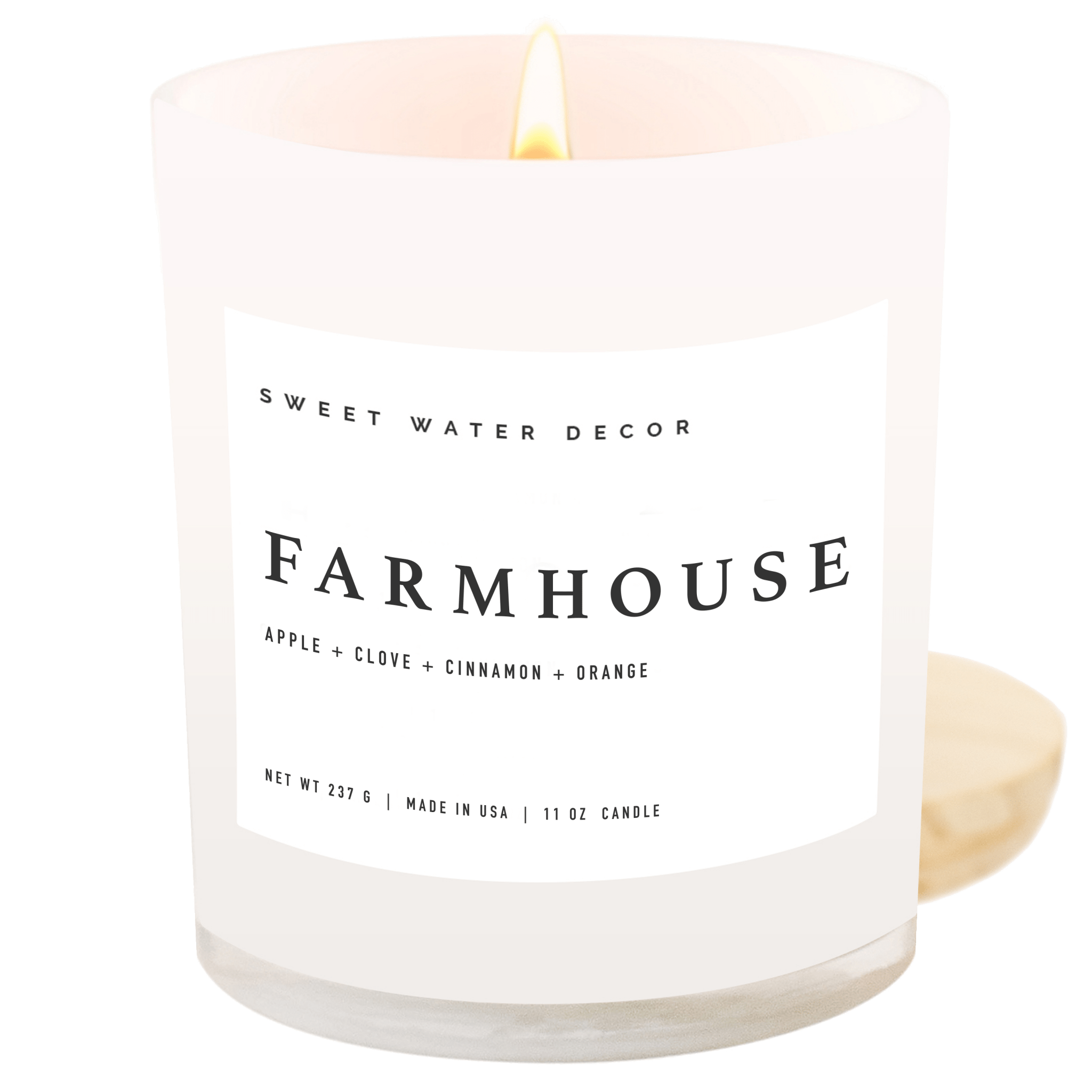 Sweet Water Decor Farmhouse Soy Candle - White Jar - 11 oz
