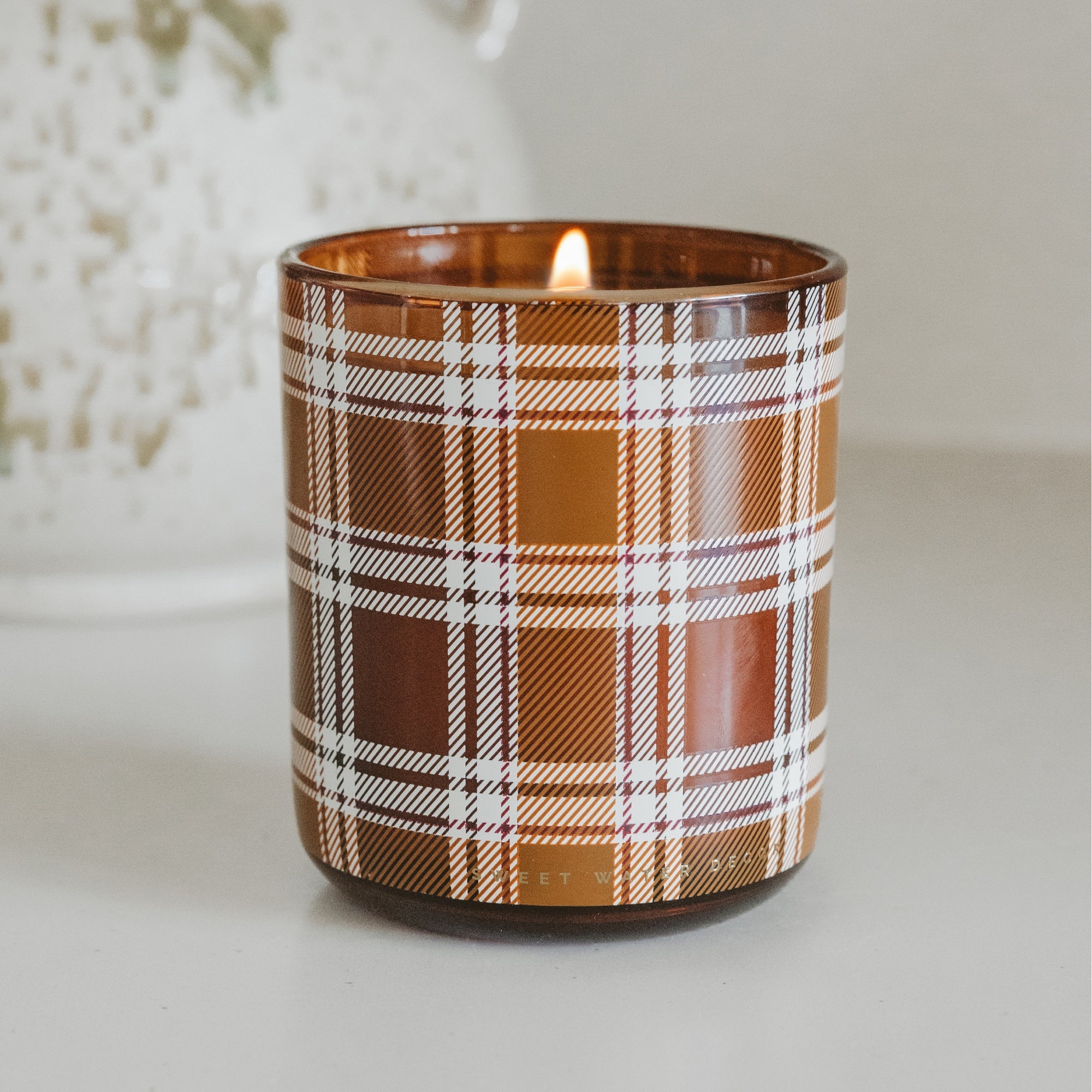 Sweet Water Decor Pumpkin Spice Soy Candle - Boxed Tinted Glass Jar - 12 oz