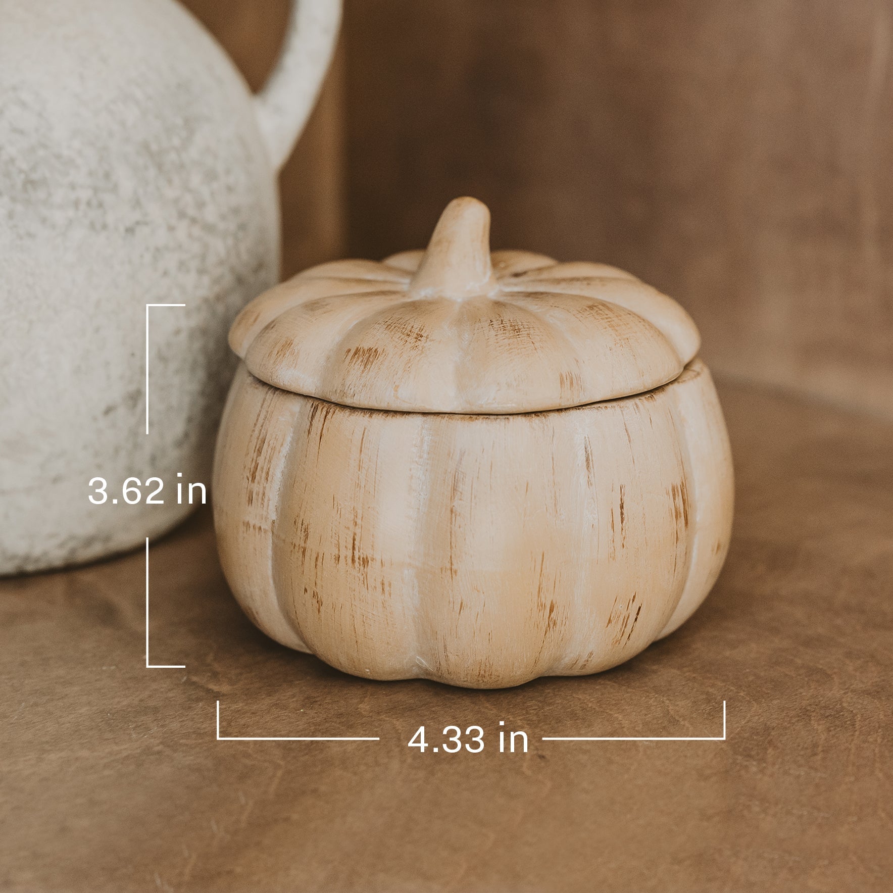 Sweet Water Decor Pumpkin Spice Soy Candle - Ceramic Pumpkin Jar - 8 oz