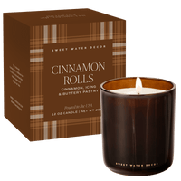 Sweet Water Decor Cinnamon Rolls Soy Candle - Boxed Amber Tinted Glass Jar - 12 oz