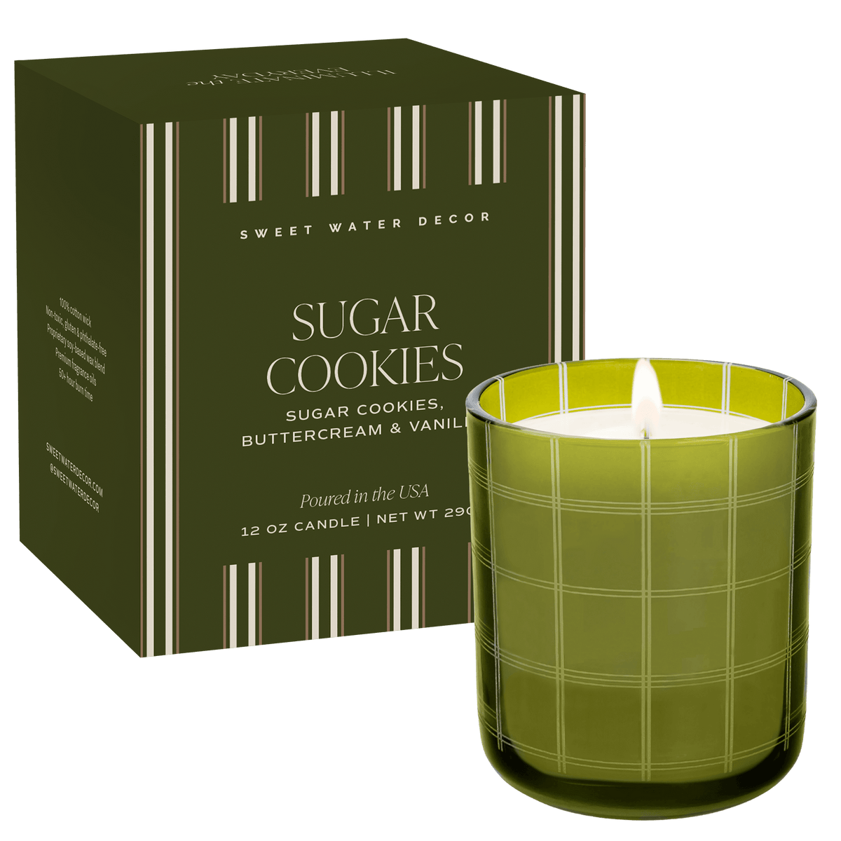 Sweet Water Decor Sugar Cookies Soy Candle - Boxed Tinted Glass Jar - 12 oz