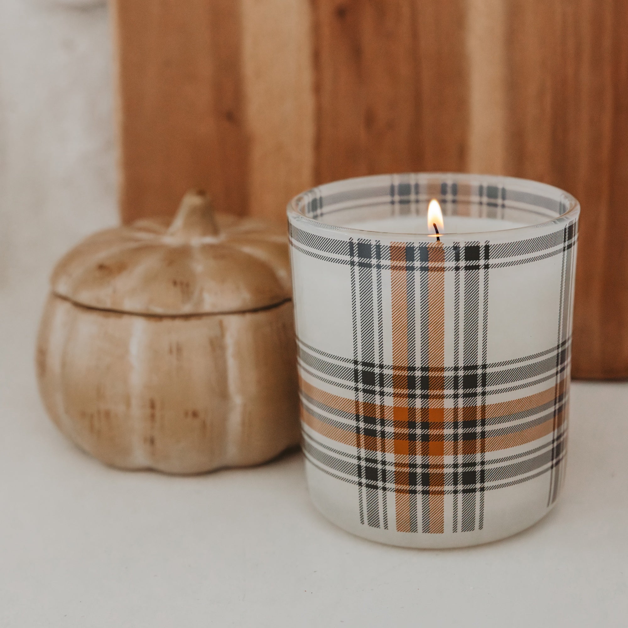 Sweet Water Decor Hello Fall Soy Candle - Boxed Tinted Glass Jar - 12 oz