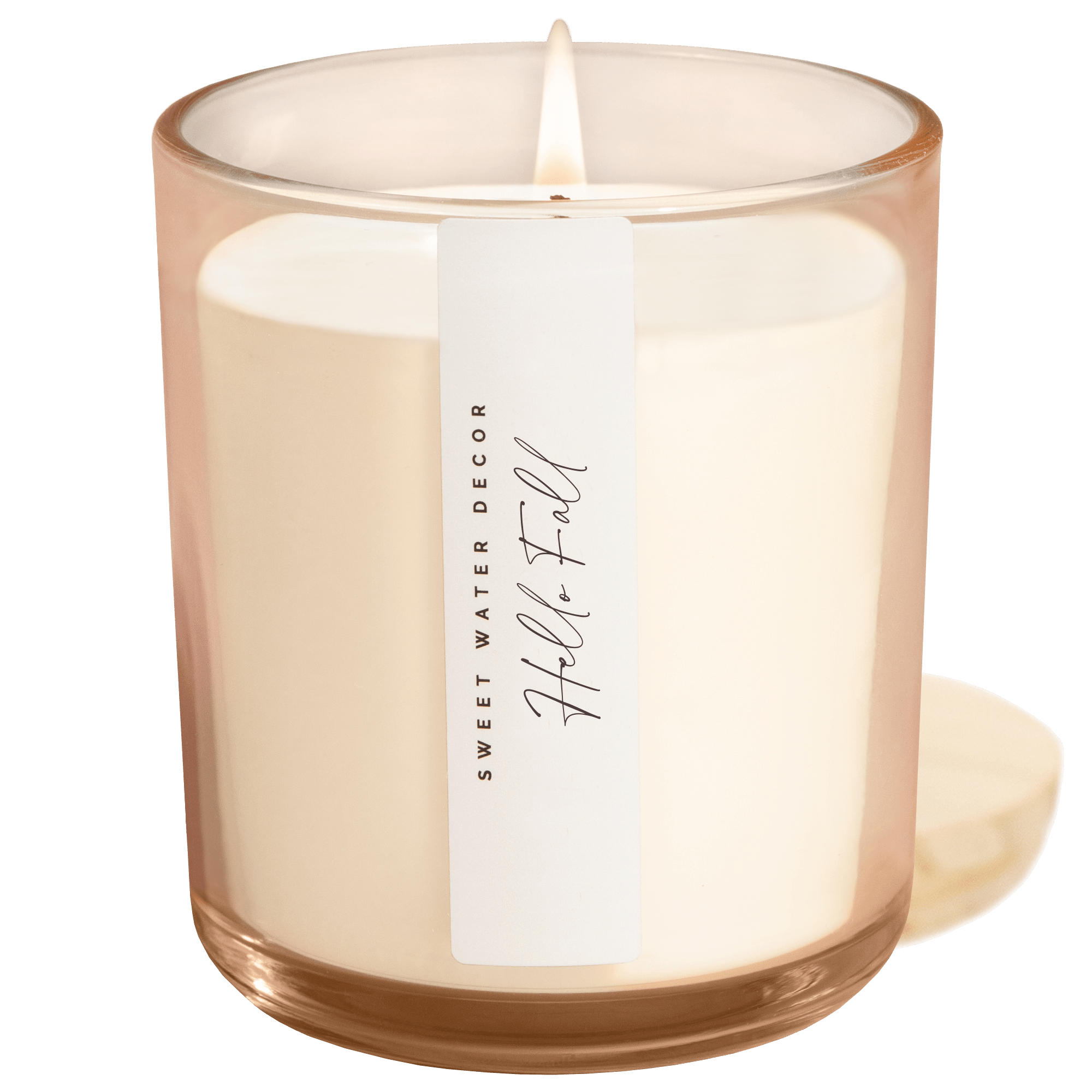 Sweet Water Decor Hello Fall Soy Candle - Tinted Glass Jar - 12 oz
