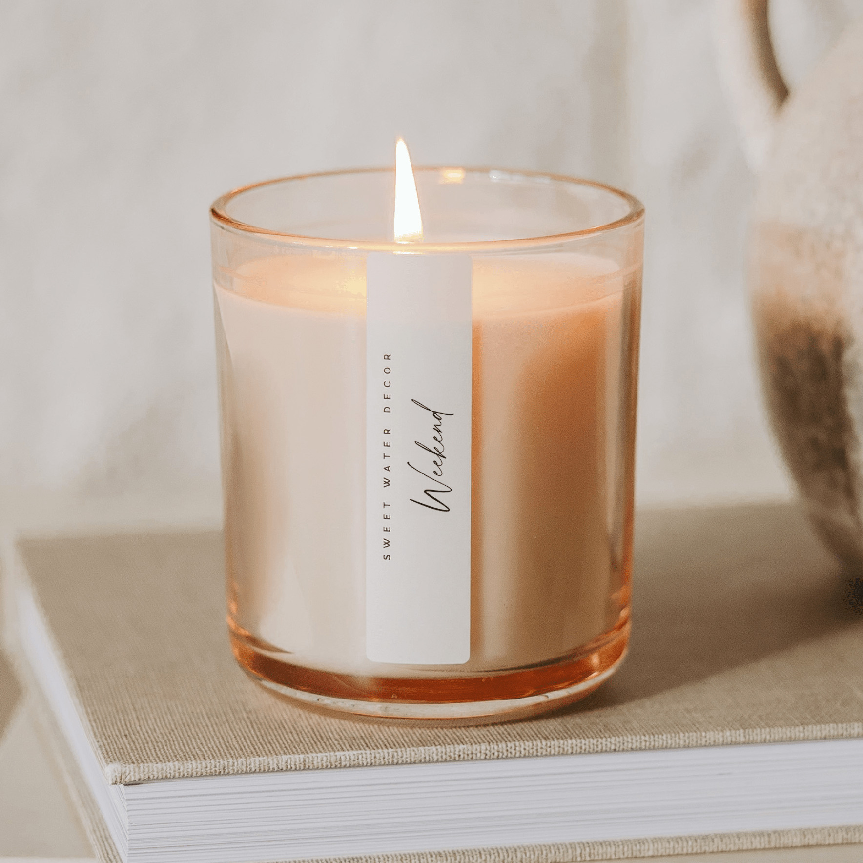 Sweet Water Decor Weekend Soy Candle - Tinted Glass Jar - 12 oz