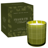 Sweet Water Decor Fraser Fir Soy Candle - Boxed Tinted Glass Jar - 12 oz