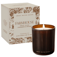 Sweet Water Decor Farmhouse Soy Candle - Boxed Amber Tinted Glass Jar - 12 oz