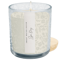 Sweet Water Decor Spa Day Soy Candle - Blue Tinted Glass Jar - 12 oz