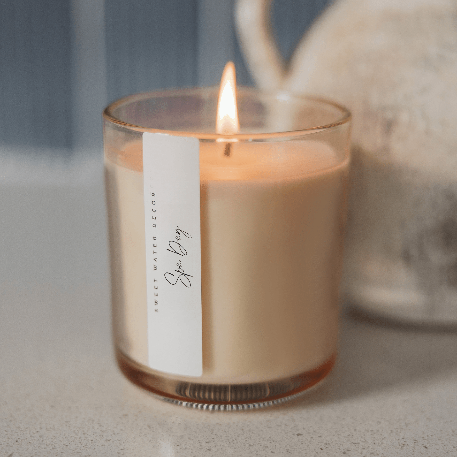Sweet Water Decor Spa Day Soy Candle - Tinted Glass Jar - 12 oz