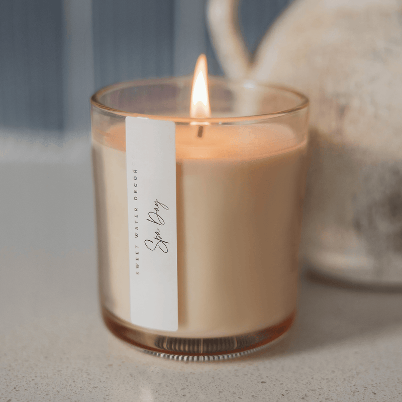 Sweet Water Decor Spa Day Soy Candle - Tinted Glass Jar - 12 oz
