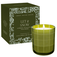 Sweet Water Decor Let It Snow Soy Candle - Boxed Tinted Glass Jar - 12 oz