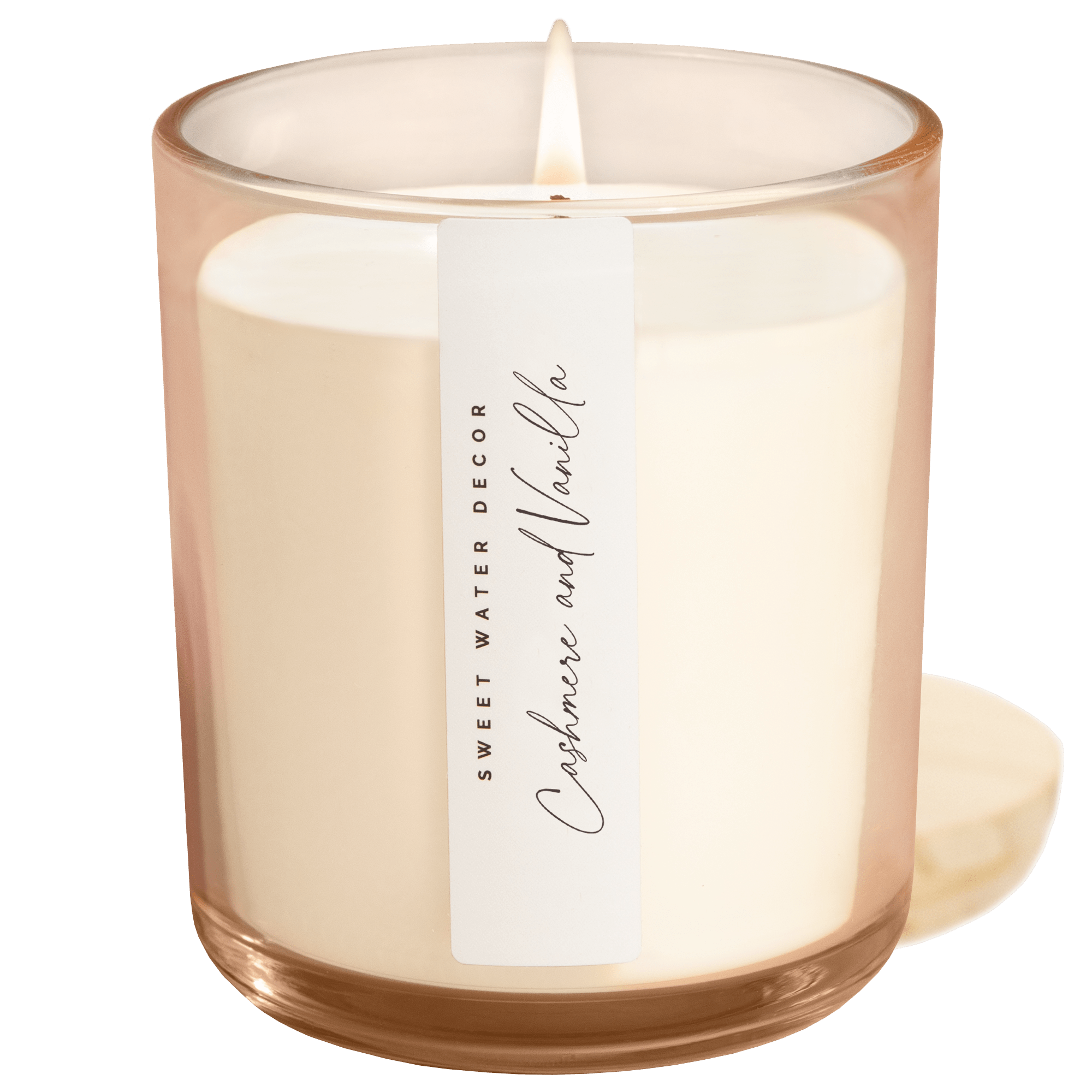 Sweet Water Decor Cashmere and Vanilla Soy Candle - Tinted Glass Jar - 12 oz