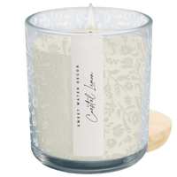Sweet Water Decor Coastal Lemon Soy Candle - Blue Tinted Glass Jar - 12 oz