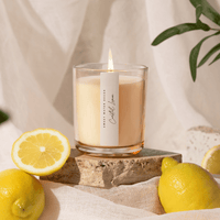 Sweet Water Decor Coastal Lemon Soy Candle - Tinted Glass Jar - 12 oz