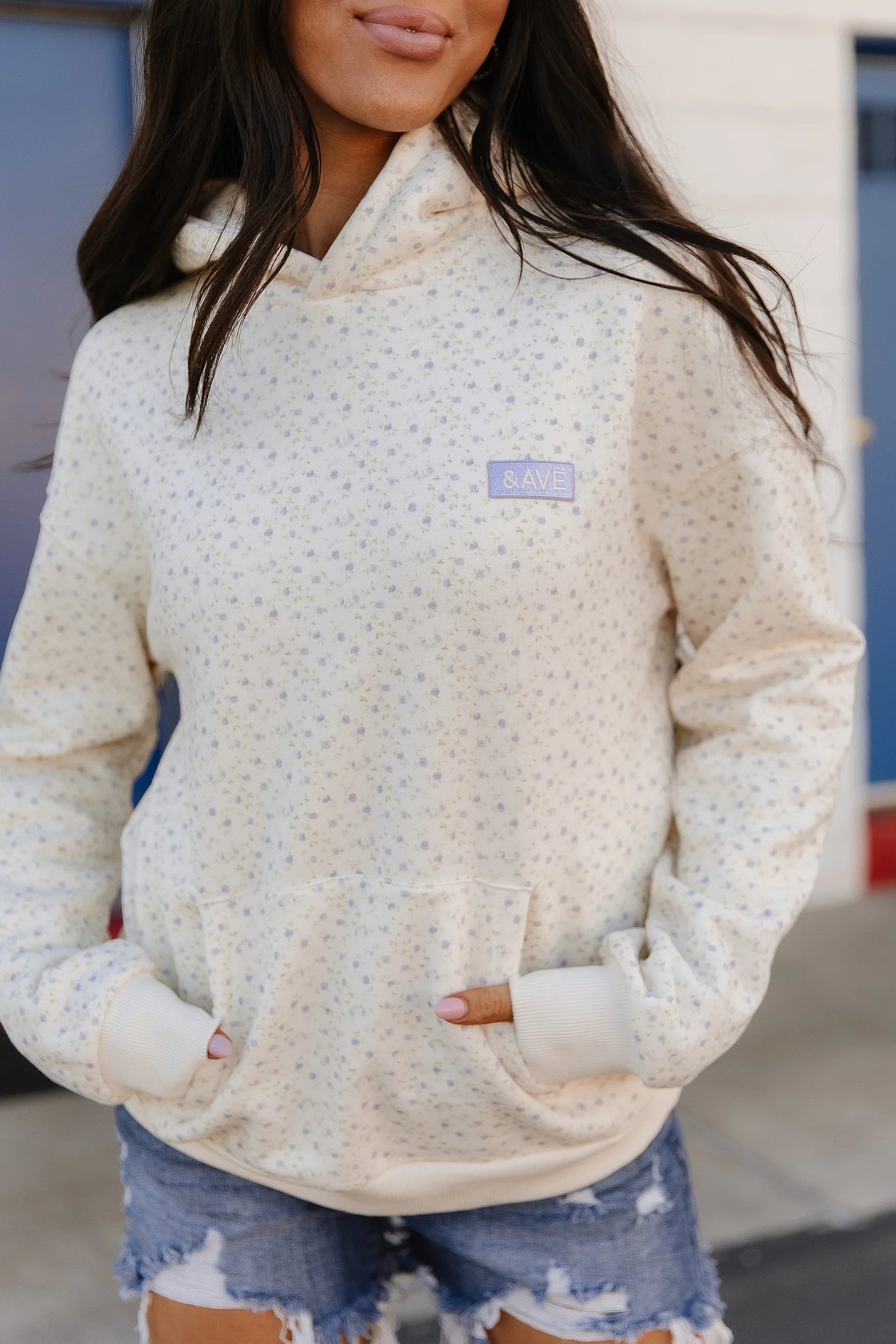 Ampersand Avenue Comfort Zone Hoodie - Ditsy Darling