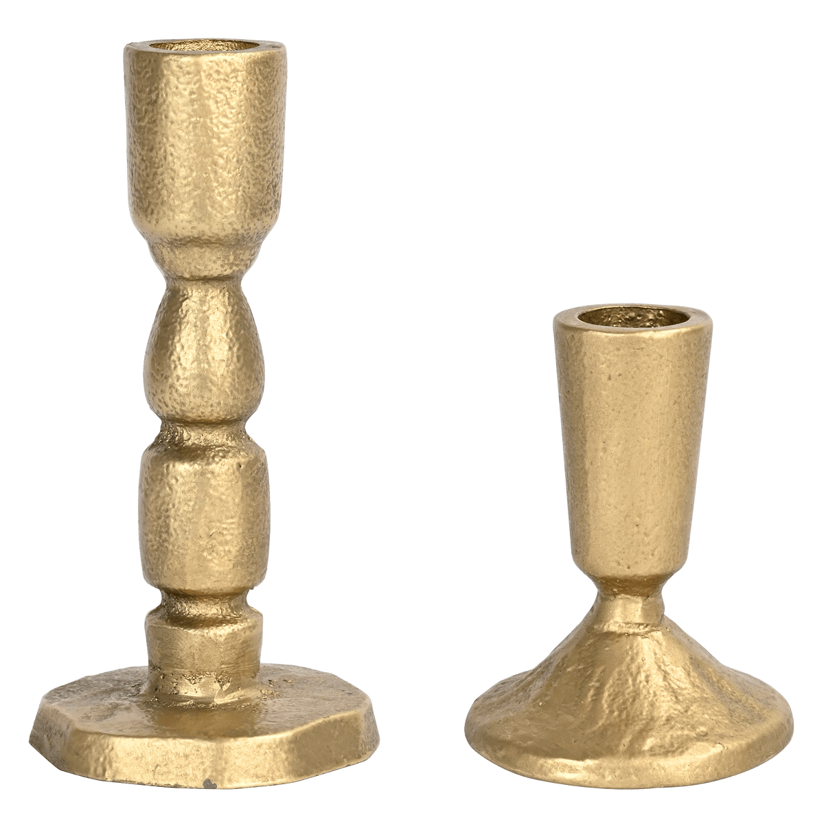 Sweet Water Decor Gold Cast Iron Taper Candle Holders - Set of 2