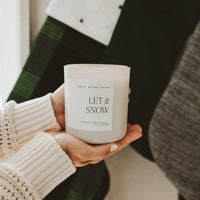 Sweet Water Decor Let It Snow Soy Candle - Tan Matte Jar - 15 oz