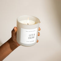 Sweet Water Decor Let It Snow Soy Candle - Tan Matte Jar - 15 oz