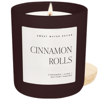 Sweet Water Decor Cinnamon Rolls Soy Candle - Brown Matte Jar - 15 oz
